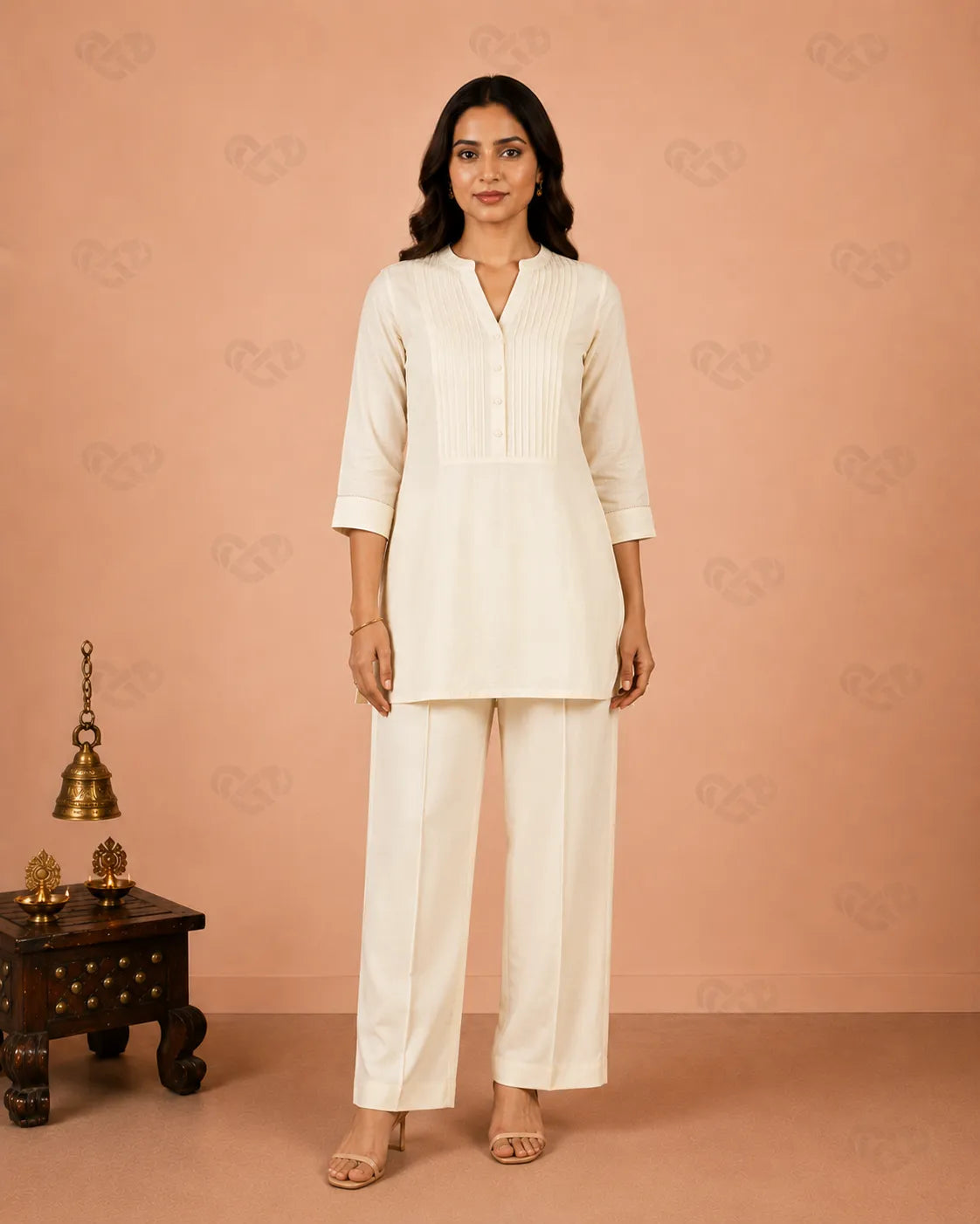 Ivory Cotton Co-ord Set